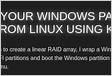 Boot a windows partition from linux using KVM